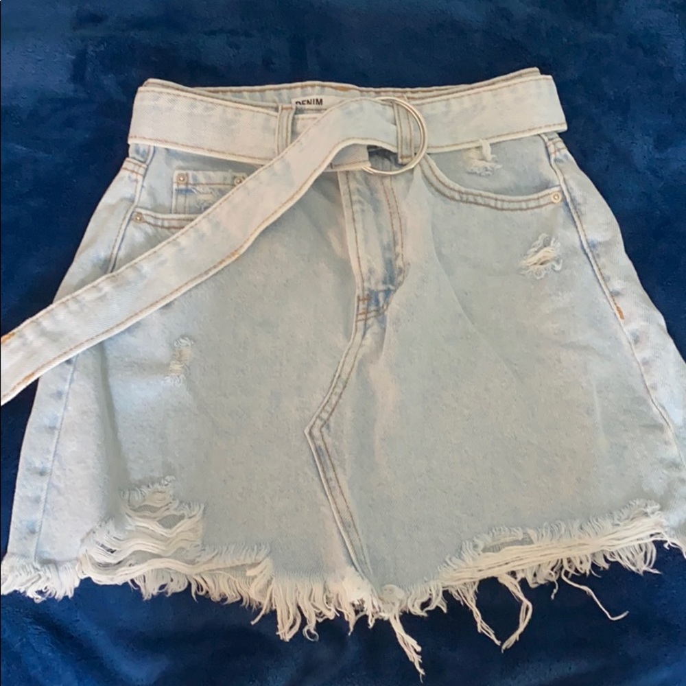 Bershka mini denim skirt